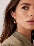 Mint Velvet Curved Hoop Earrings, Gold