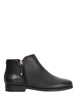 Dune London Poleyn Leather Ankle Boots, Black