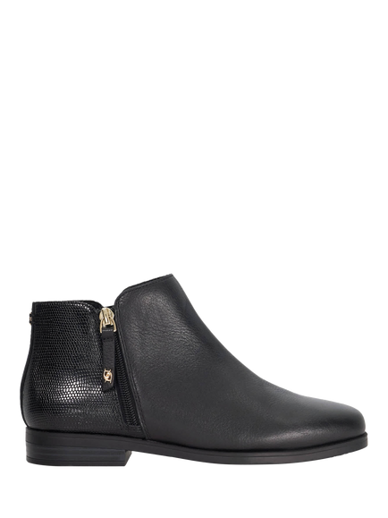 Dune London Poleyn Leather Ankle Boots, Black