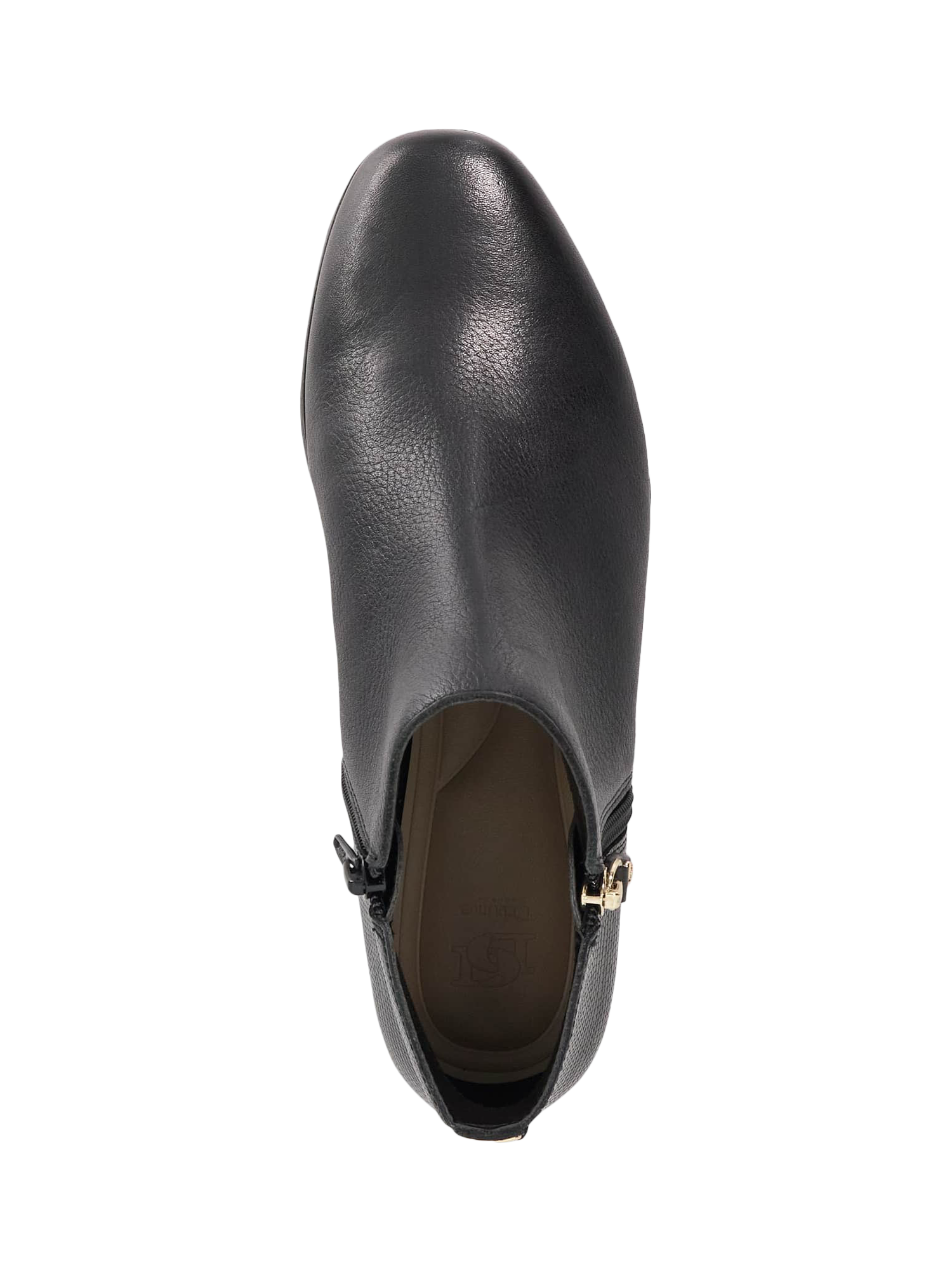 Product image 2 of 5, which shows Dune London Poleyn Leather Ankle Boots, Black, EU36