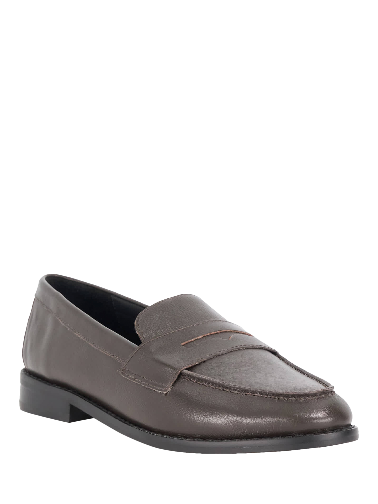 Product image 3 of 5, which shows Dune London Ginelli Leather Penny Loafers, Brown, EU36