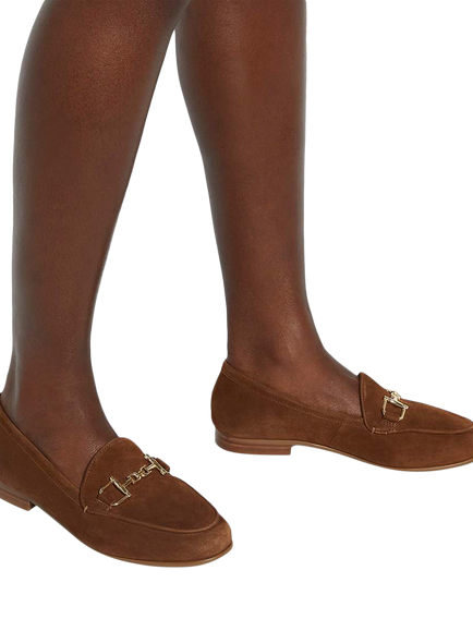 Dune London Branded Snaffle Trim Leather Slip-On Loafers - view 2, Brown
