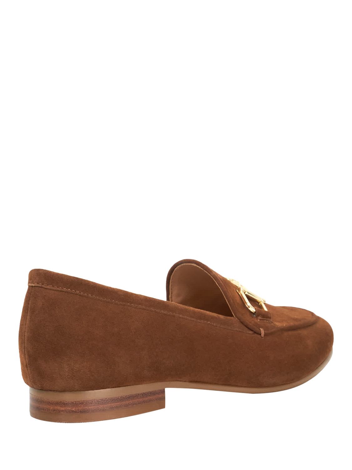 Product image 5 of 6, which shows Dune London Branded Snaffle Trim Leather Slip-On Loafers, Brown, EU36