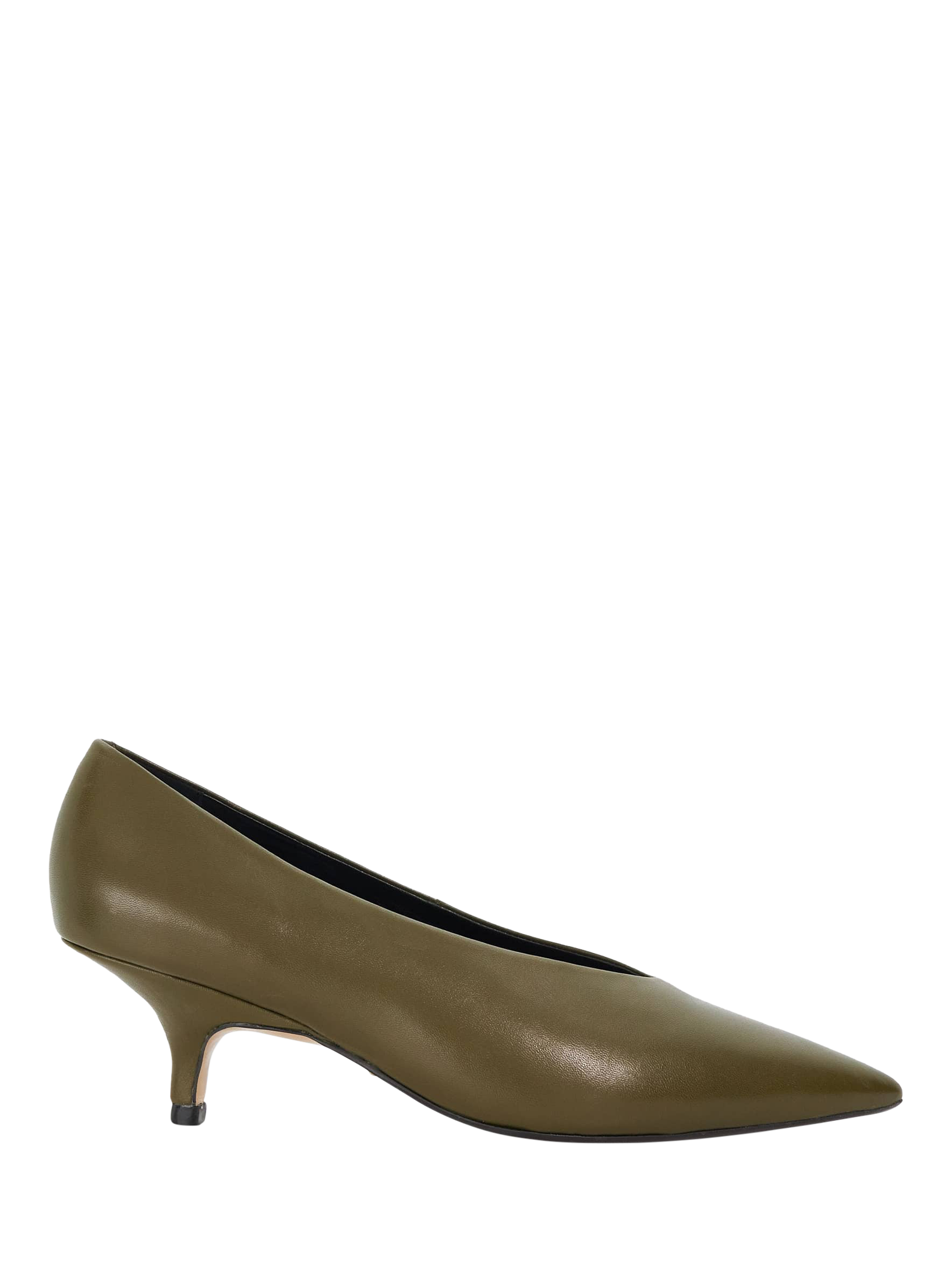 Product image 1 of 5, which shows Dune London Audio High Cut Kitten Heels, Green, EU36