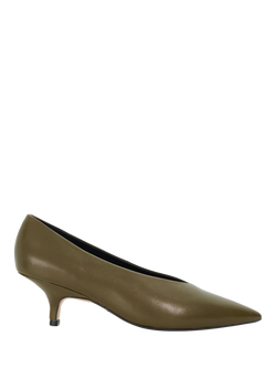 Dune London Audio High Cut Kitten Heels, Green