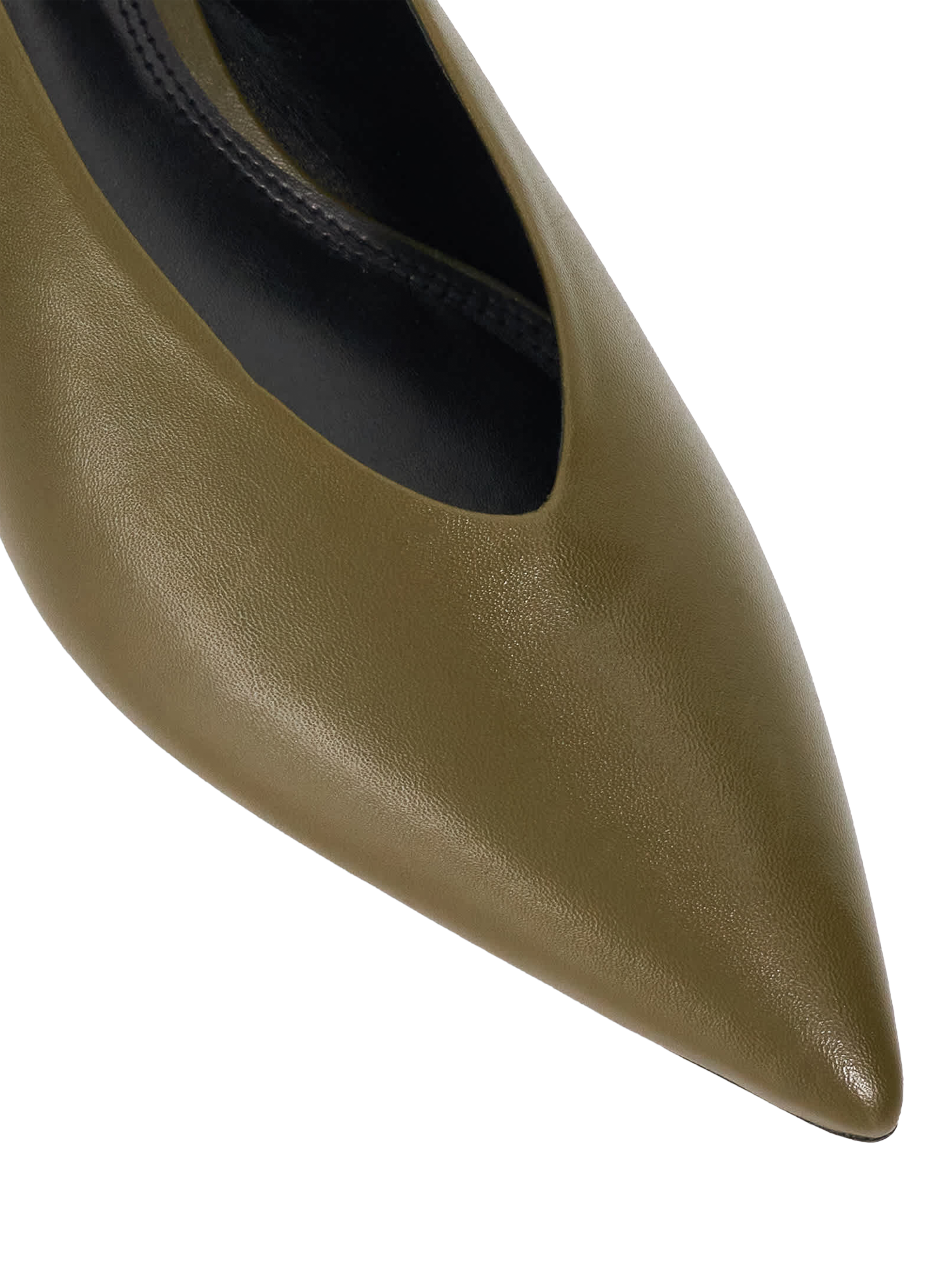 Product image 5 of 5, which shows Dune London Audio High Cut Kitten Heels, Green, EU36