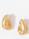 Mint Velvet Textured Stud Earrings, Gold