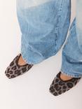 Mint Velvet Piper Leopard Print Mesh Ballet Flats