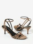 Mint Velvet Bridie Leather Strappy Buckle Bow Heels