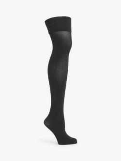 John Lewis 60 Denier Opaque Hold Ups, Black, Black