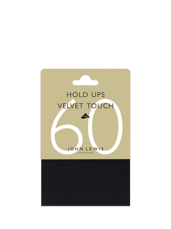 John Lewis 60 Denier Opaque Hold Ups, Black - view 2, Black