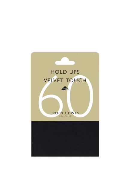 John Lewis 60 Denier Opaque Hold Ups, Black - view 2, Black