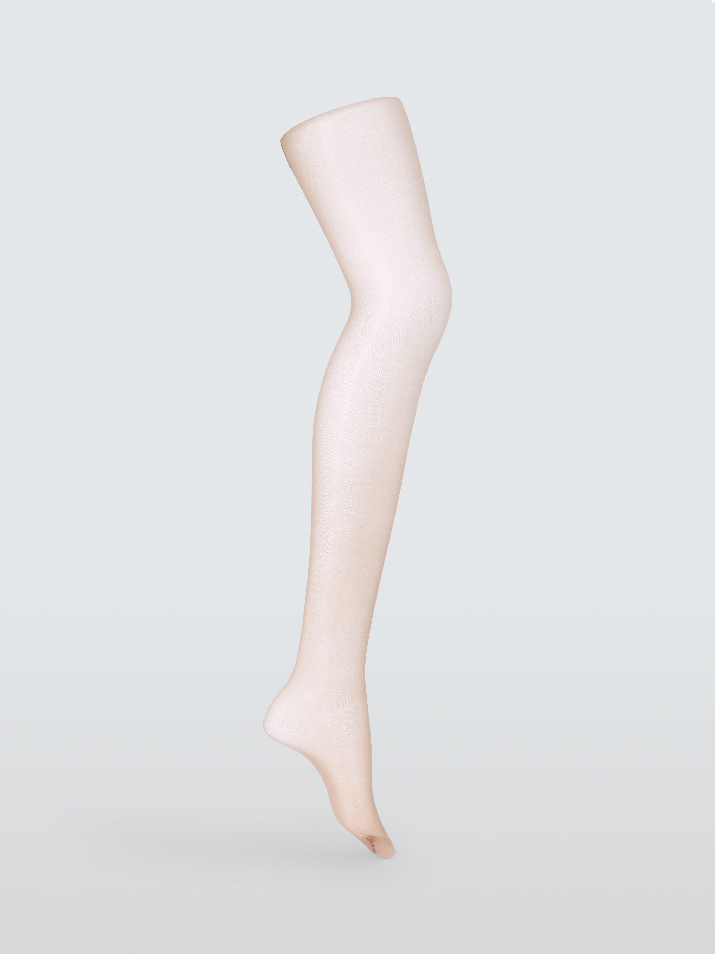 Product image 1 of 4, which shows John Lewis 10 Denier Ladder Resistant Tights, Almond, Almond, S