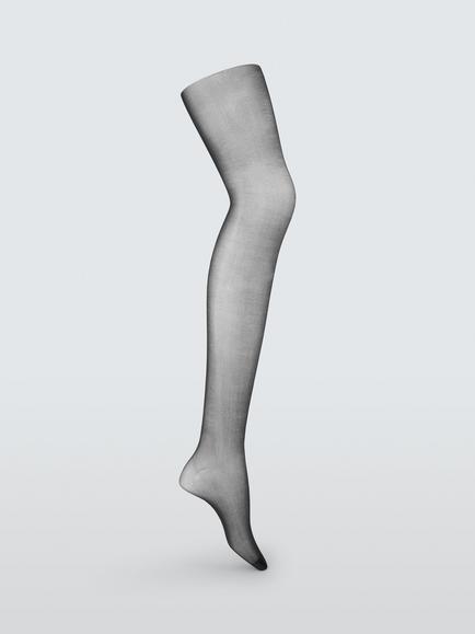 John Lewis 10 Denier Ladder Resistant Tights, Almond, Black