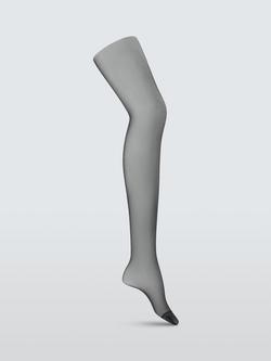 John Lewis 15 Denier Sleek Tights, Pack of 2, Almond, Black