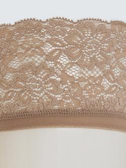 John Lewis 15 Denier Lace Hold Ups, Pack of 2, Almond - view 2, Almond