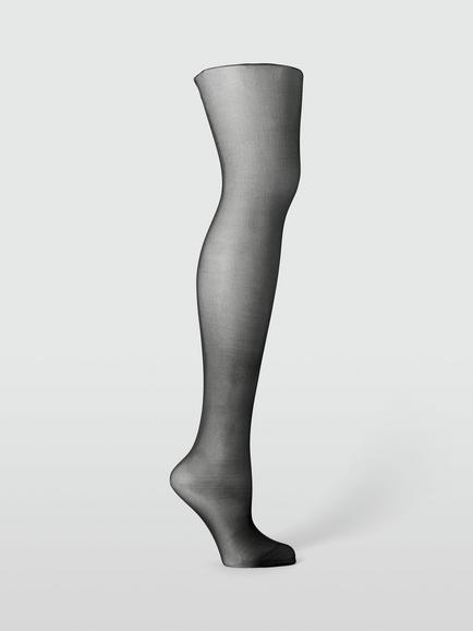 John Lewis 30 Denier Semi Opaque Tights, Pack of 2, Almond, Black
