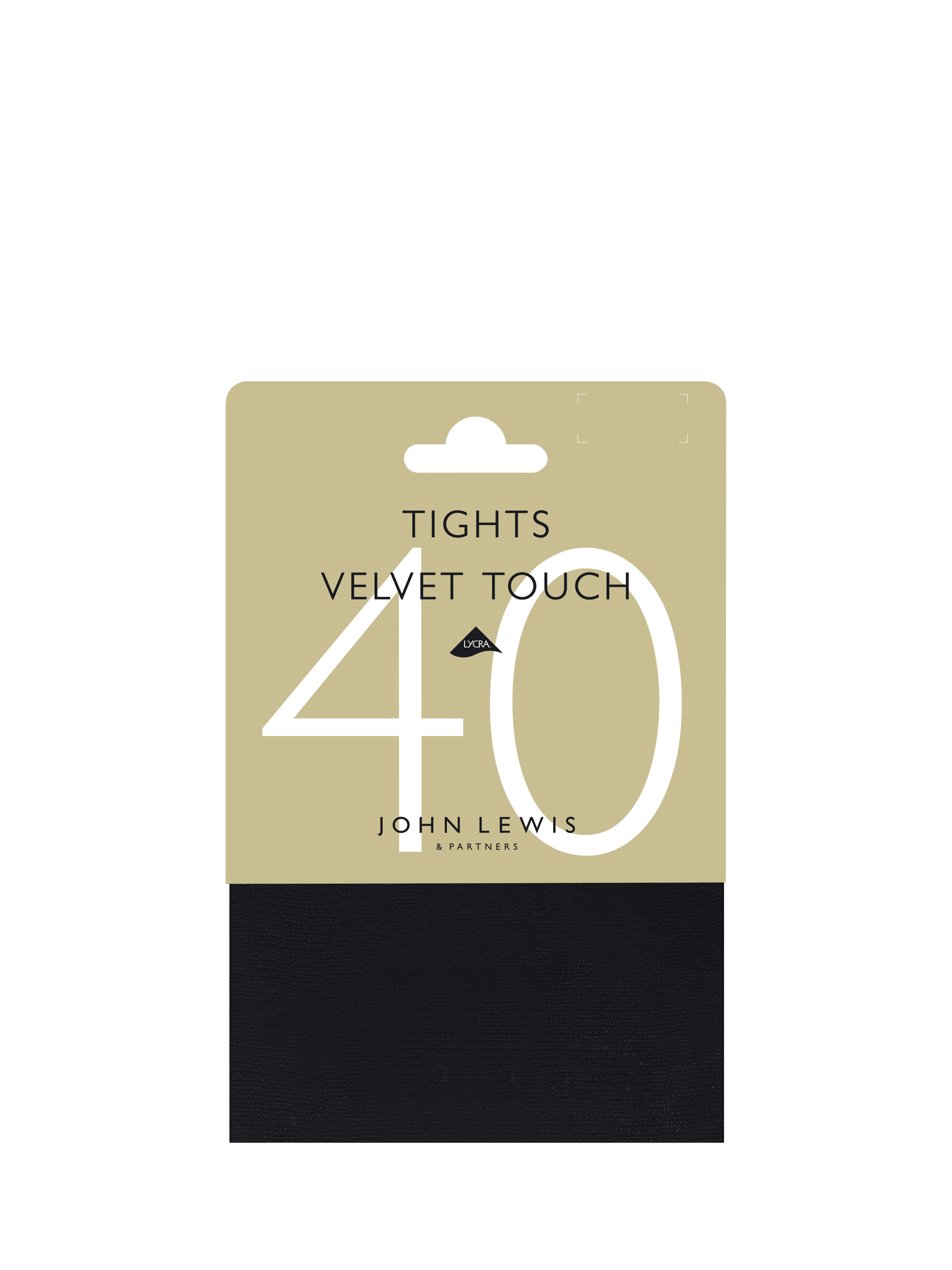 Product image 3 of 3, which shows John Lewis 40 Denier Velvet Touch Tights, Black, S