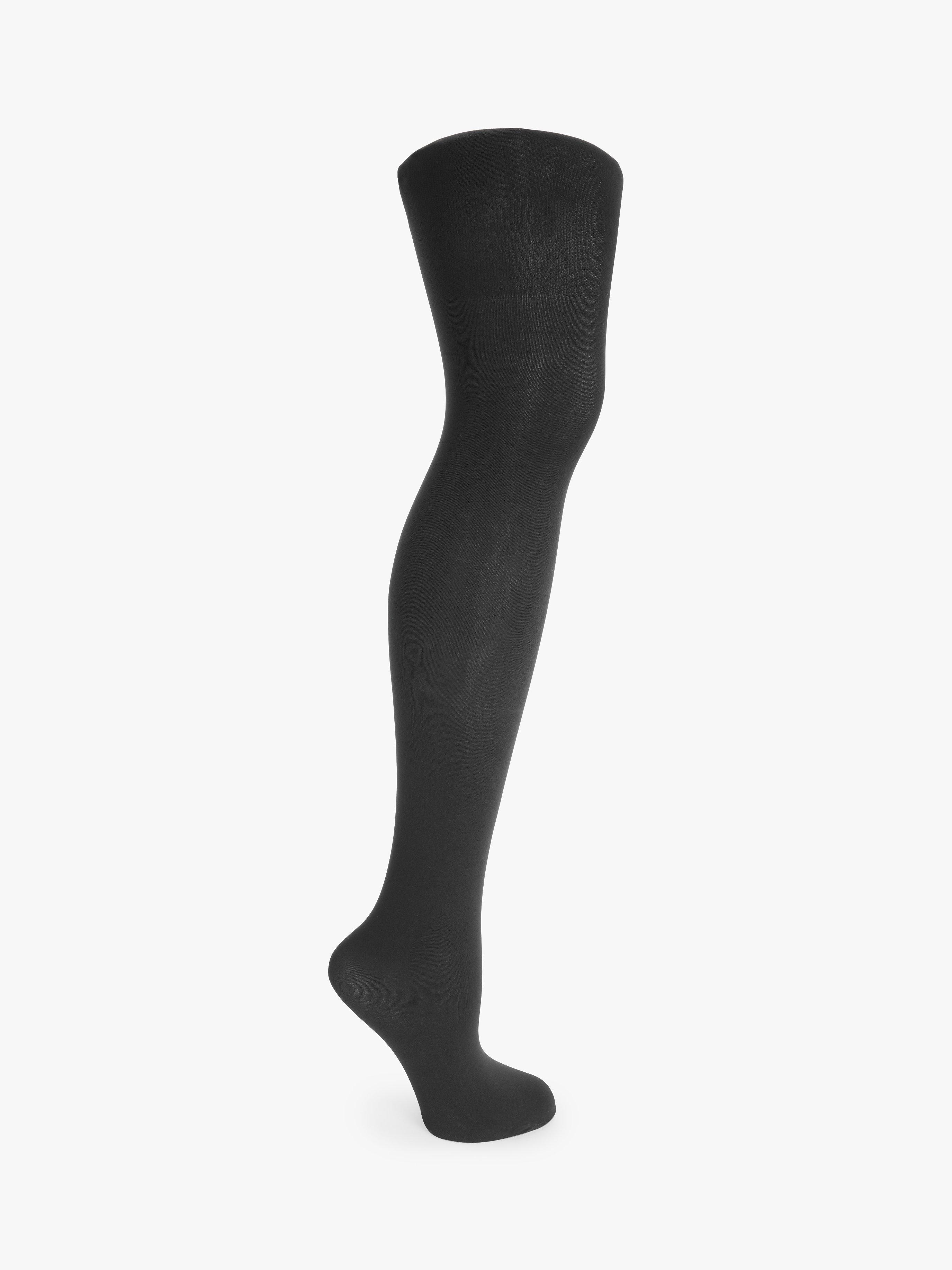 Product image 1 of 3, which shows John Lewis 50 Denier Matte Finish Bodysensor Tights, Black, S