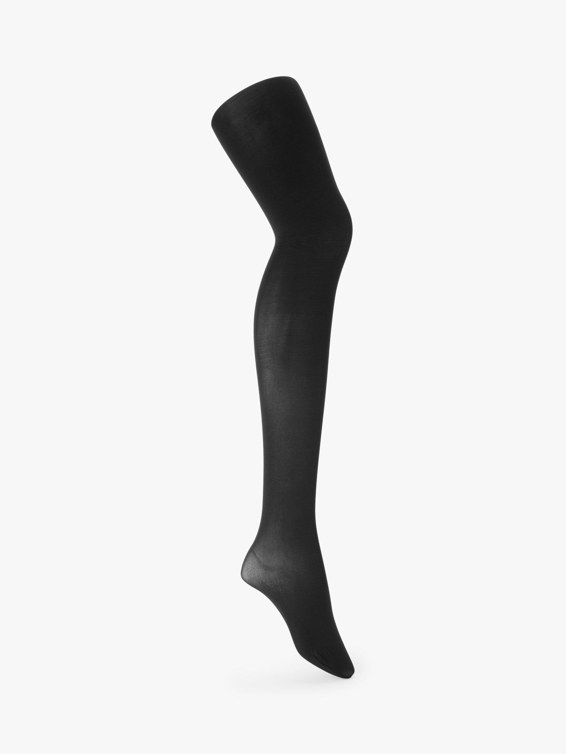 Product image 1 of 3, which shows John Lewis 60 Denier Velvet Touch Tights, Black, S