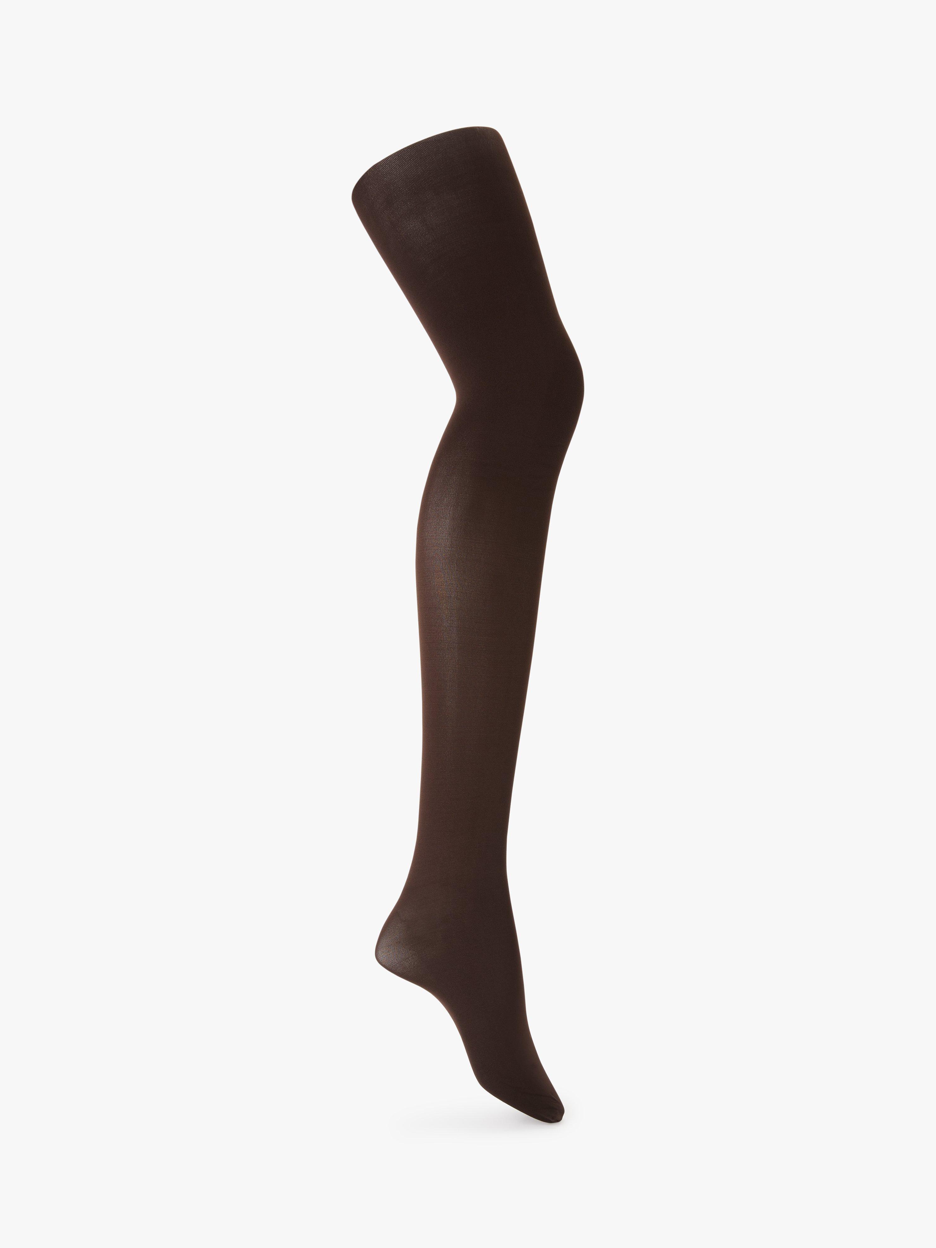 Product image 1 of 2, which shows John Lewis 60 Denier Velvet Touch Tights, Brown, S