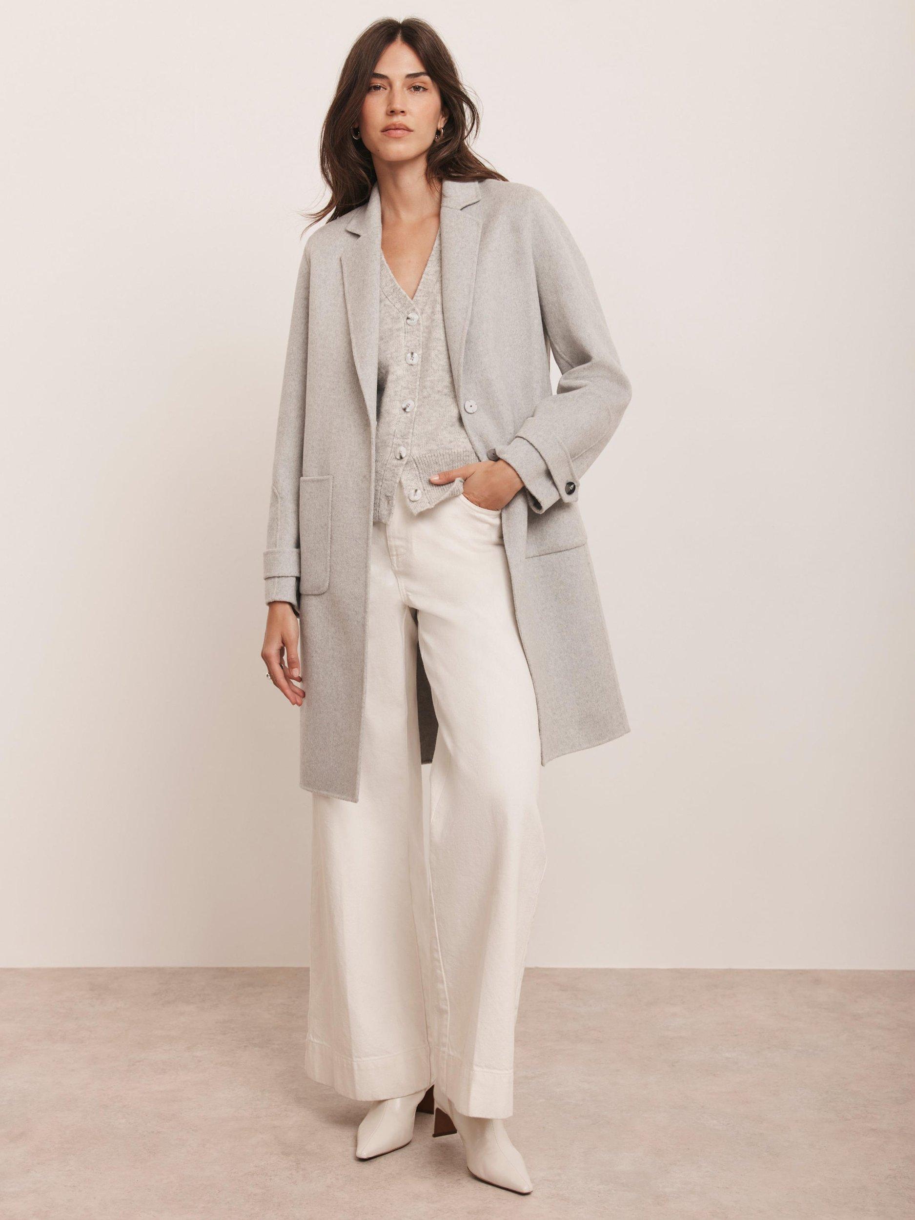 Product image 6 of 8, which shows Mint Velvet Wool Blend Midi Coat, Grey, XL