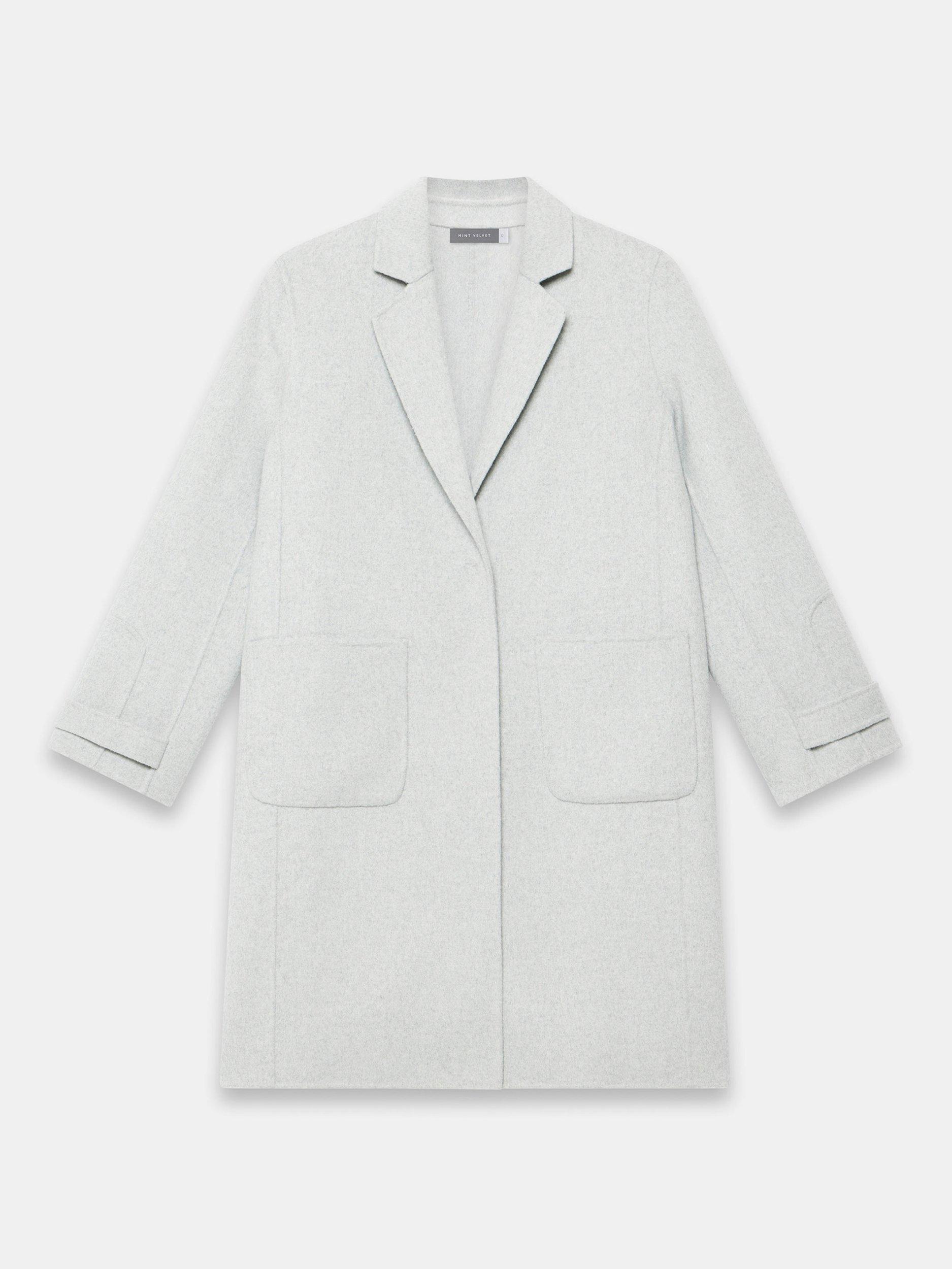 Product image 7 of 8, which shows Mint Velvet Wool Blend Midi Coat, Grey, XL