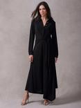 Mint Velvet Tie Front Maxi Dress, Black
