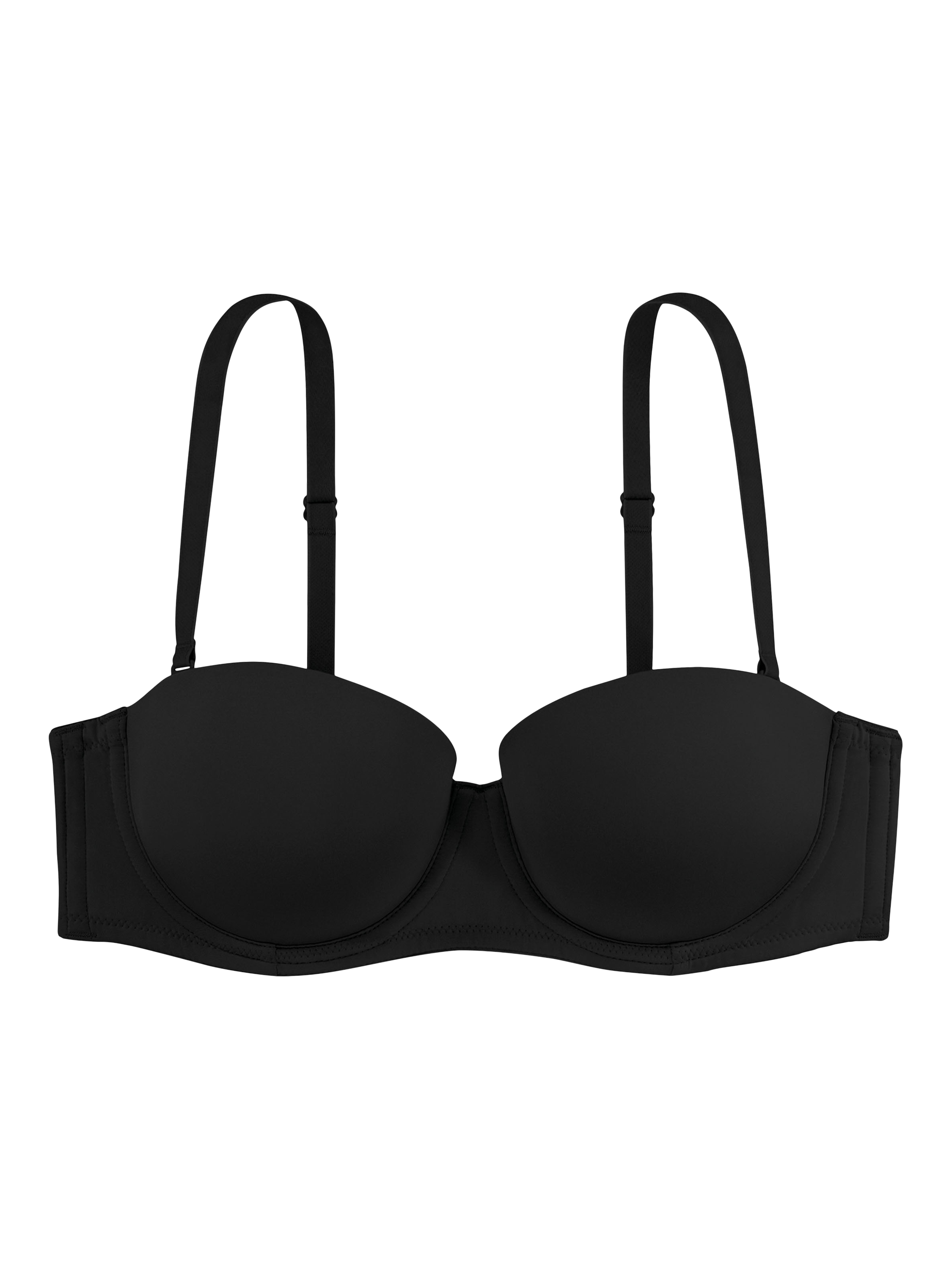 Product image 4 of 6, which shows Dorina Michelle Lightly Padded Bandeau Bra, Black, 40B