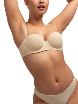 Dorina Michelle Lightly Padded Bandeau Bra - view 2, Beige