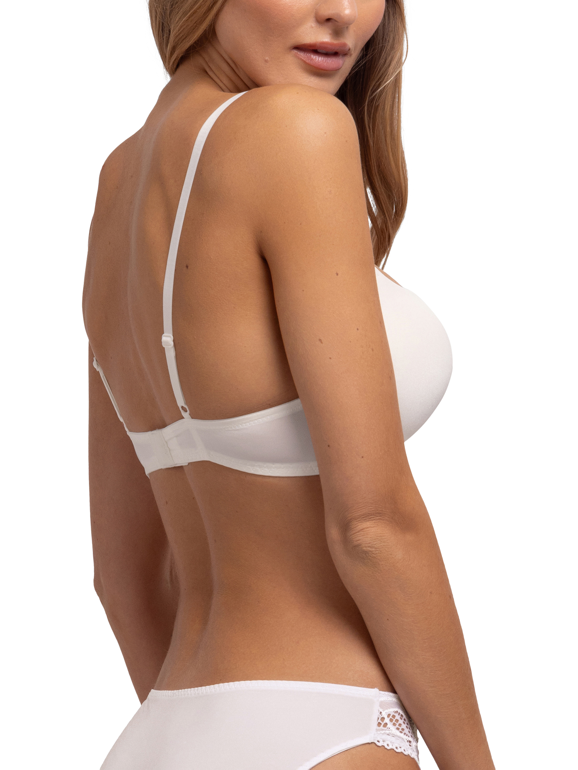 Product image 2 of 6, which shows Dorina Claire Super Push-Up Demi Bra, Ivory, 34A