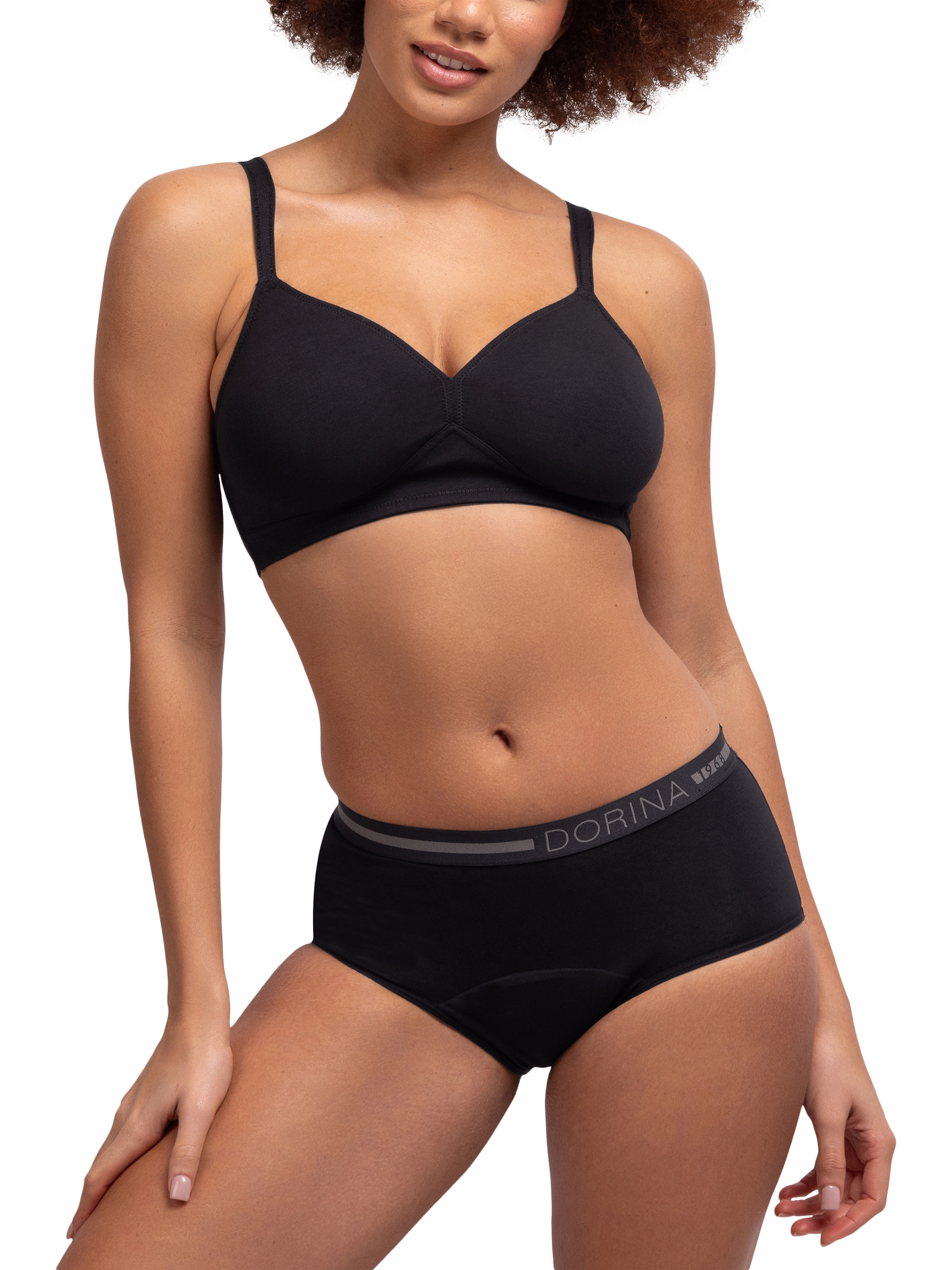 Product image 2 of 6, which shows Dorina Period Midi Knickers, Black, L