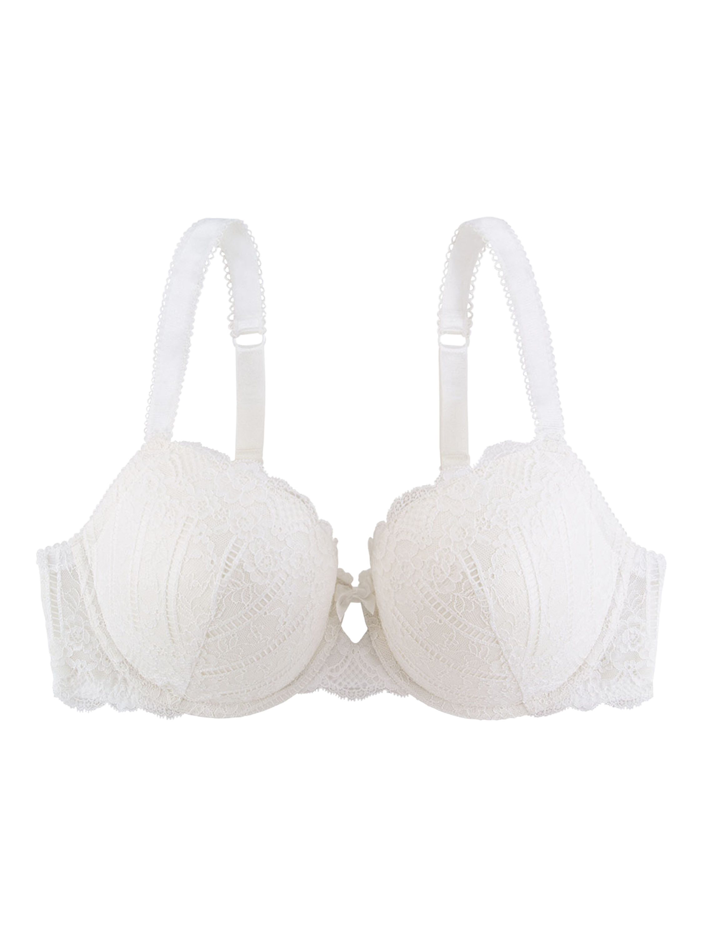 Product image 4 of 6, which shows Dorina Celine Lightly Padded Demi Bra, Ivory, 40D