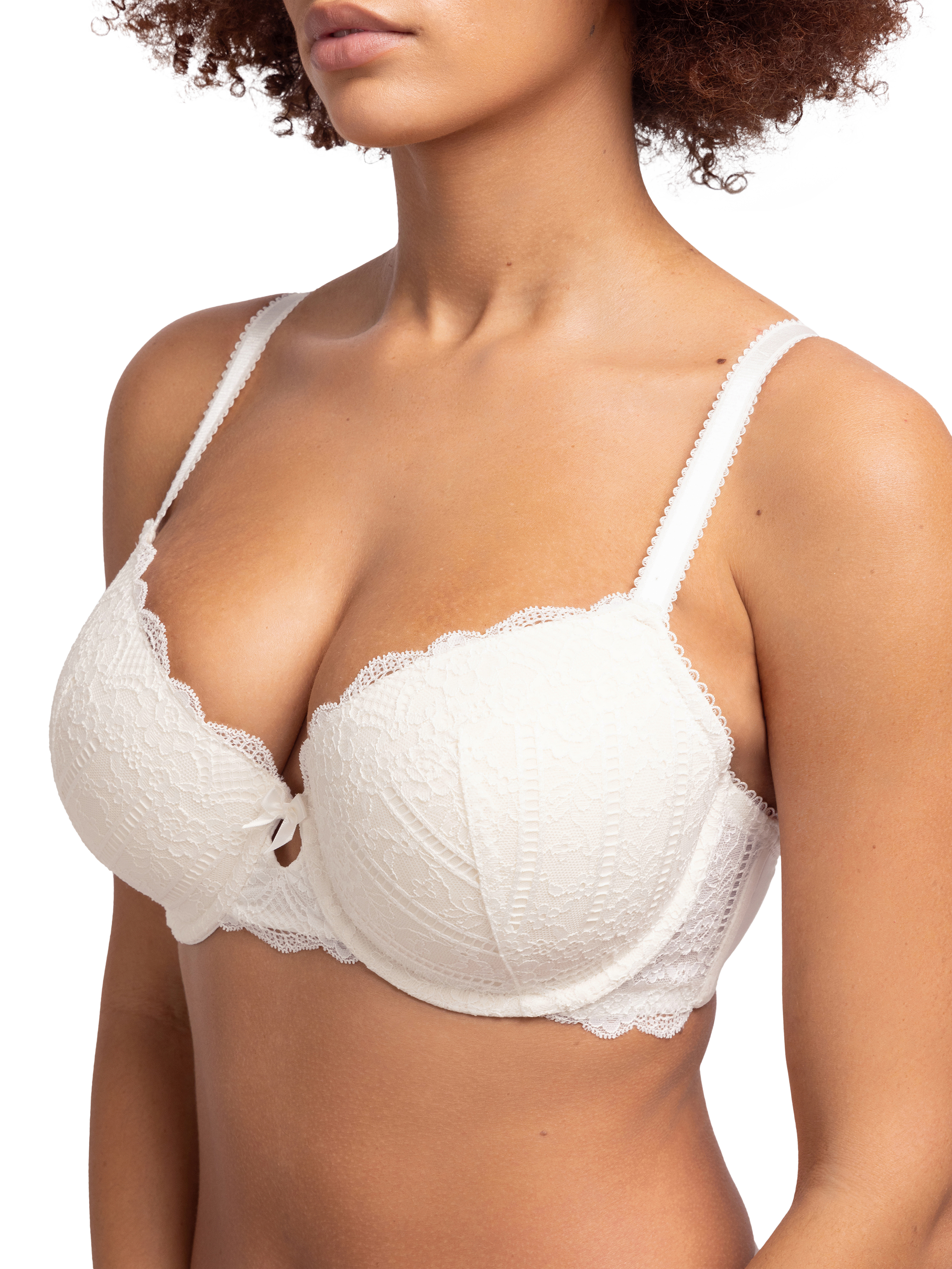 Product image 6 of 6, which shows Dorina Celine Lightly Padded Demi Bra, Ivory, 40D
