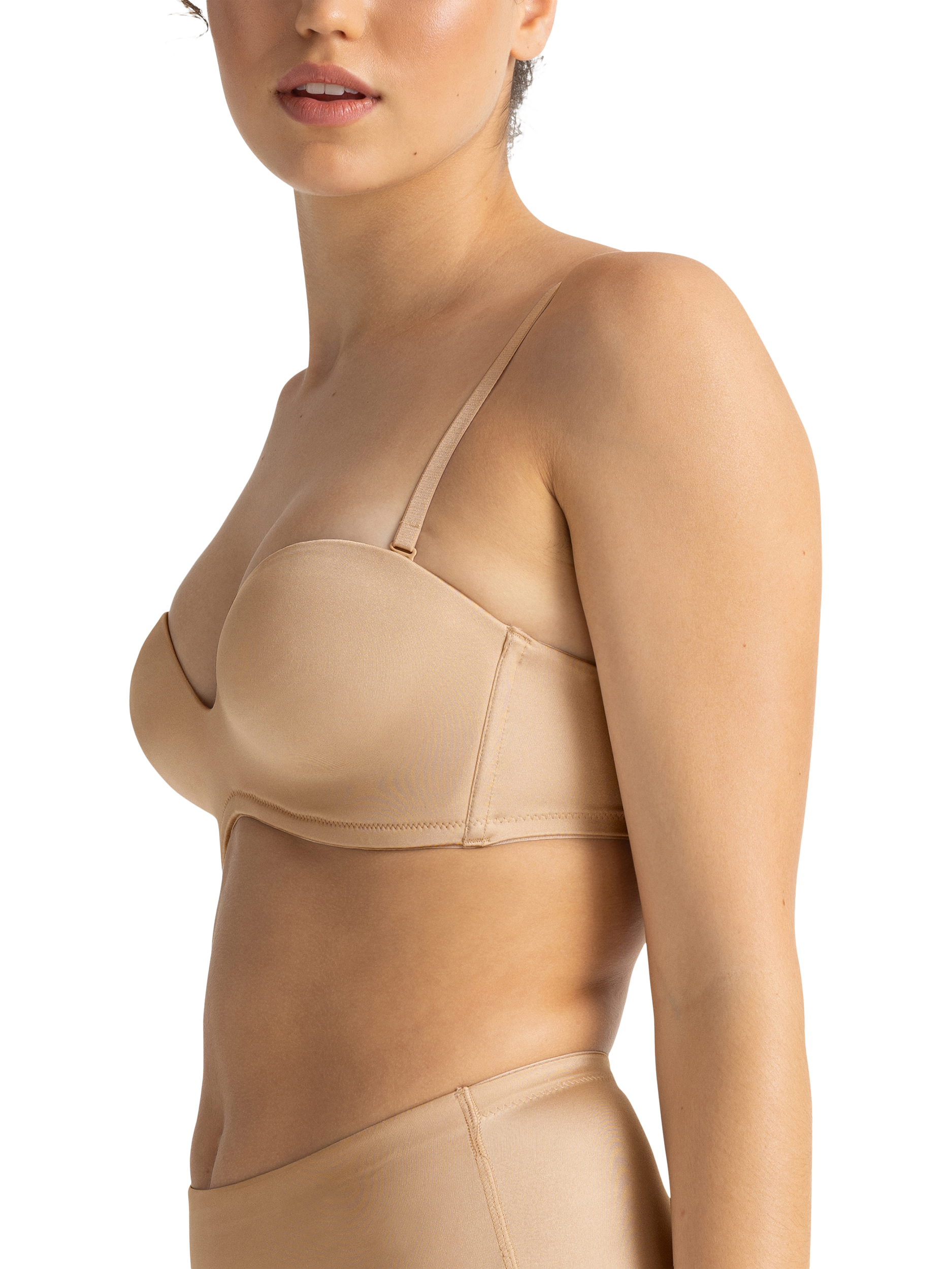 Product image 5 of 6, which shows Dorina Sublime Sculpt Bandeau Bra, Beige, 40D