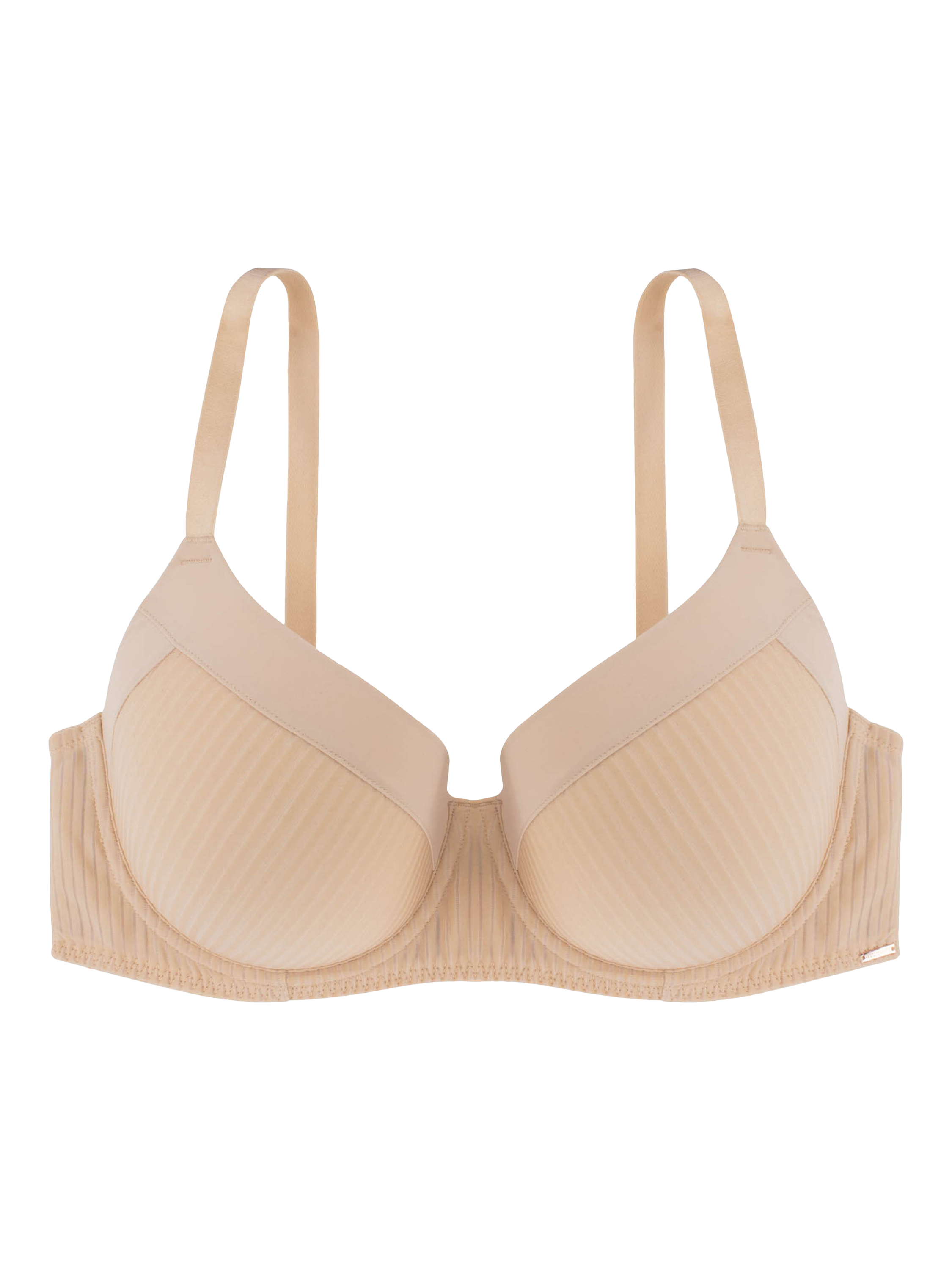 Product image 4 of 5, which shows Dorina Carmen Lightly Padded Demi Bra, Beige, 42DD
