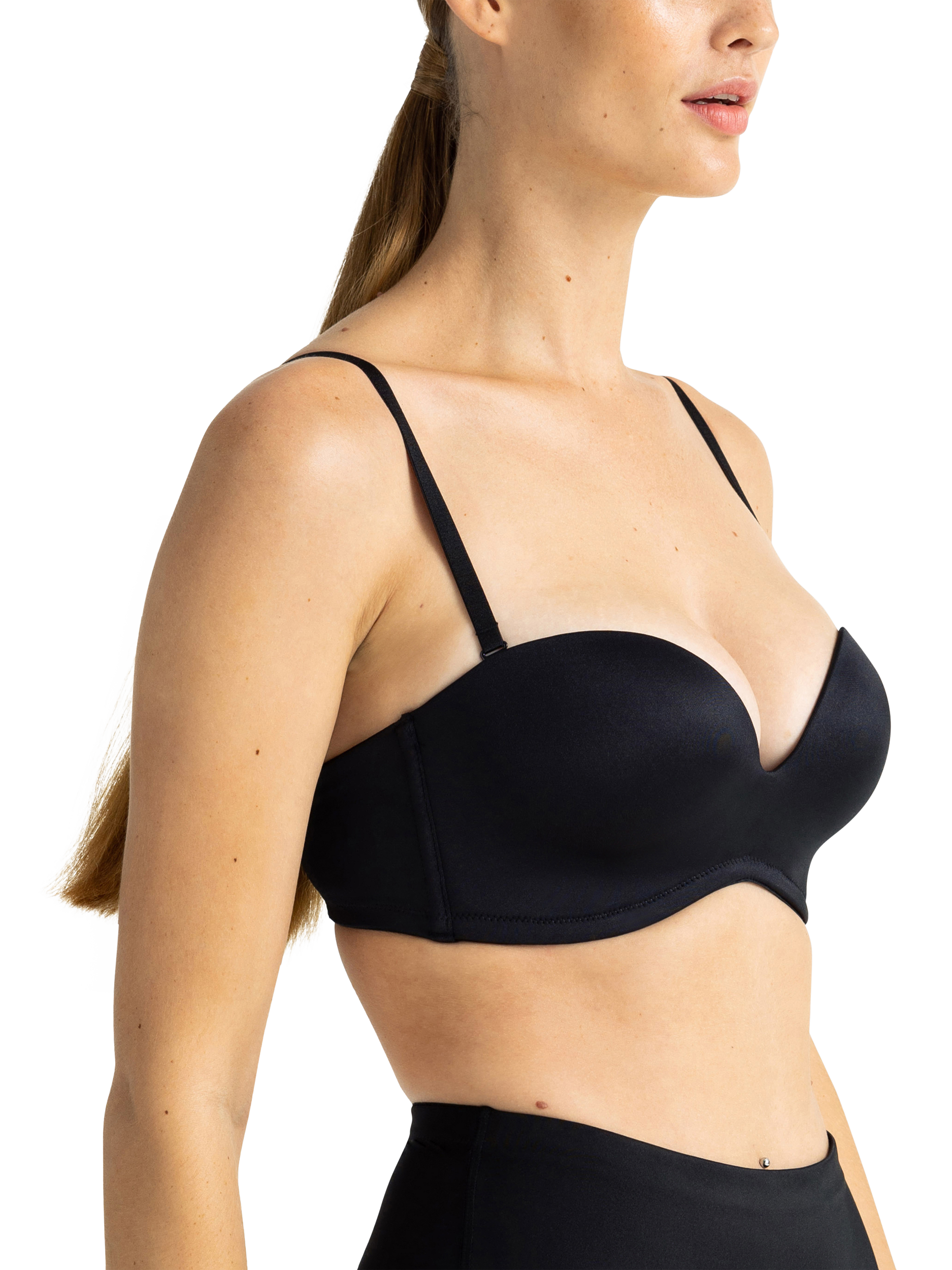 Product image 5 of 5, which shows Dorina Sublime Sculpt Bandeau Bra, Black, 32A