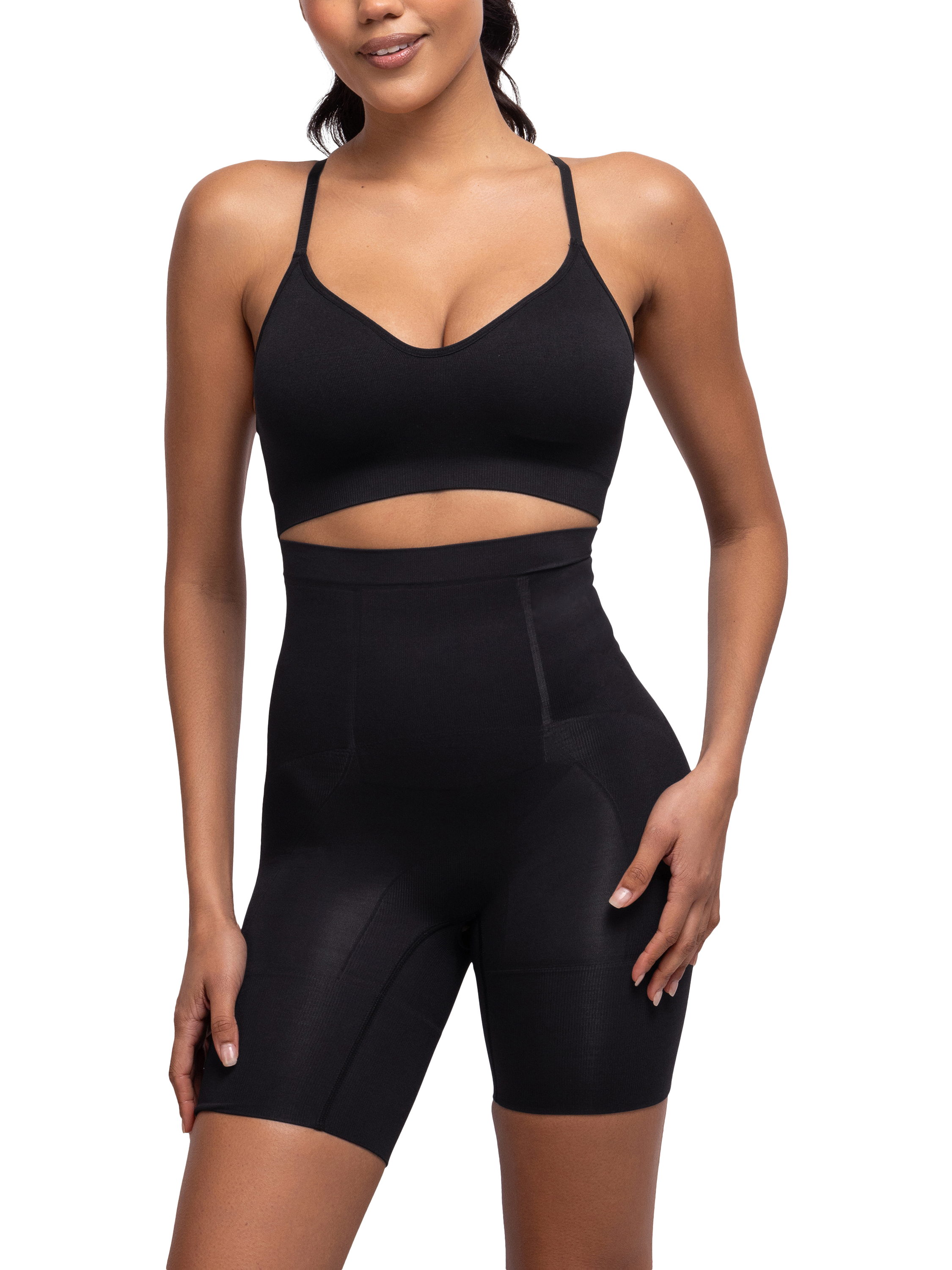 Product image 1 of 6, which shows Dorina Absolute Sculpt High Control Shaping Shorts, Black, XS
