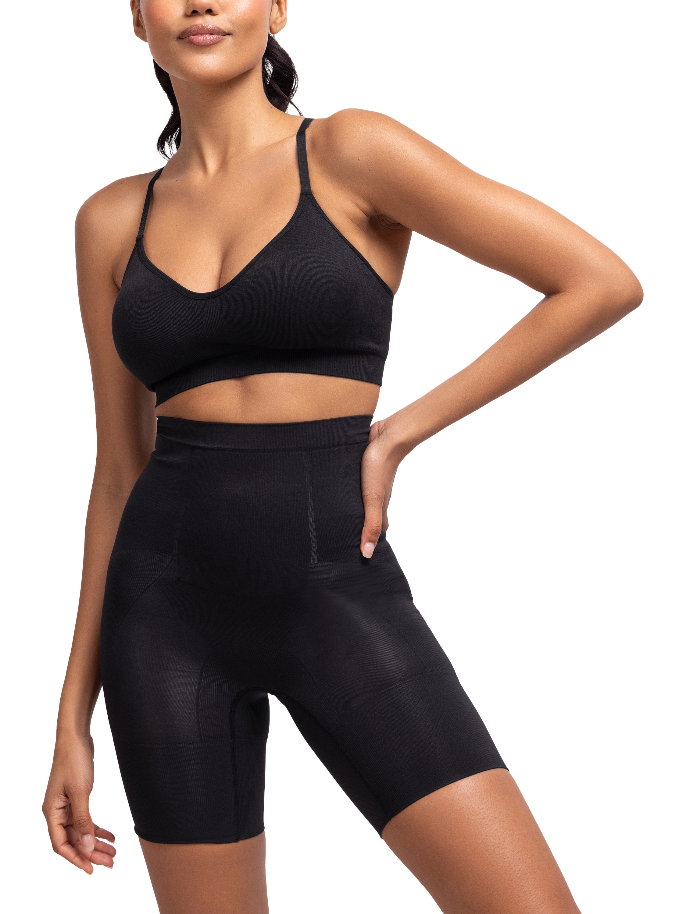 Product image 3 of 6, which shows Dorina Absolute Sculpt High Control Shaping Shorts, Black, XS