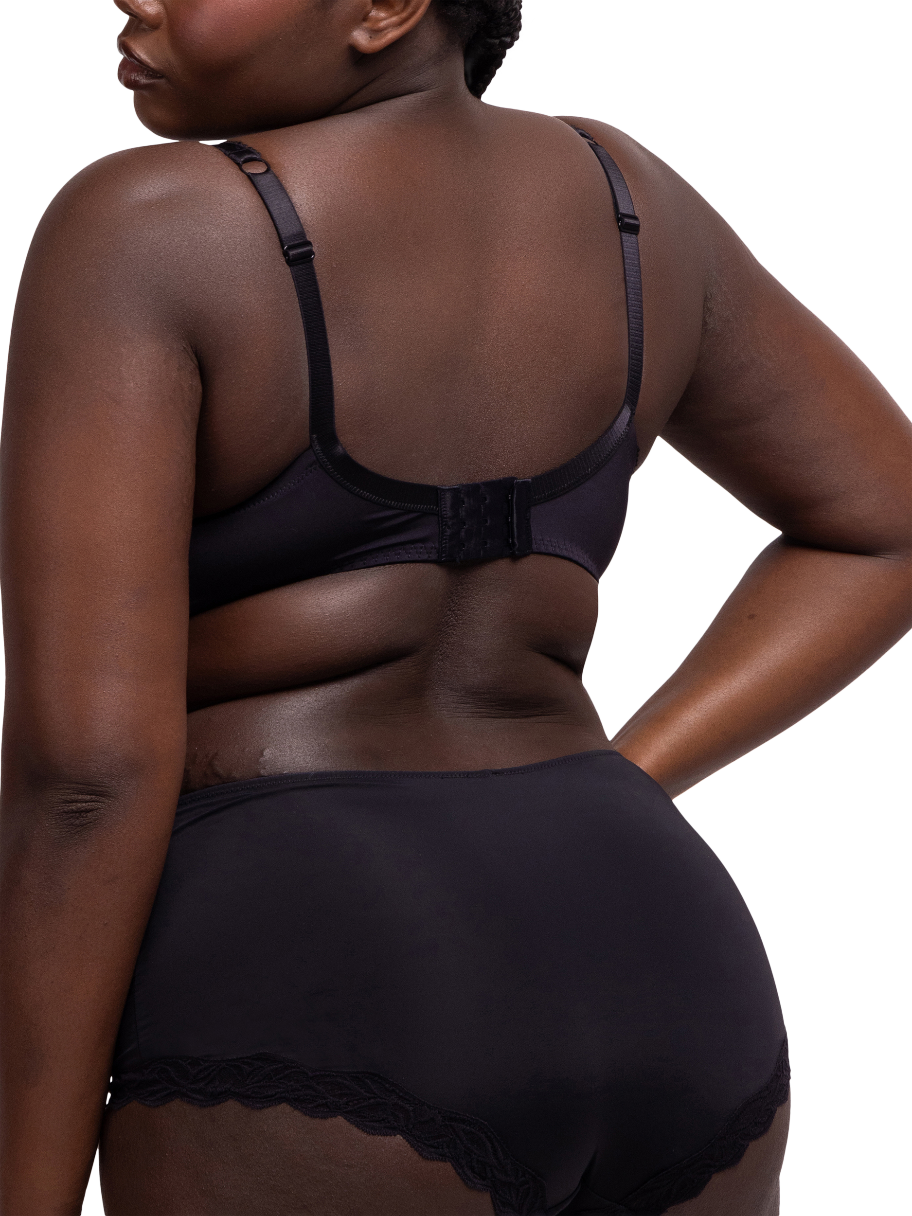Product image 2 of 6, which shows Dorina Celine Lightly Padded Demi Bra, Black, 32D