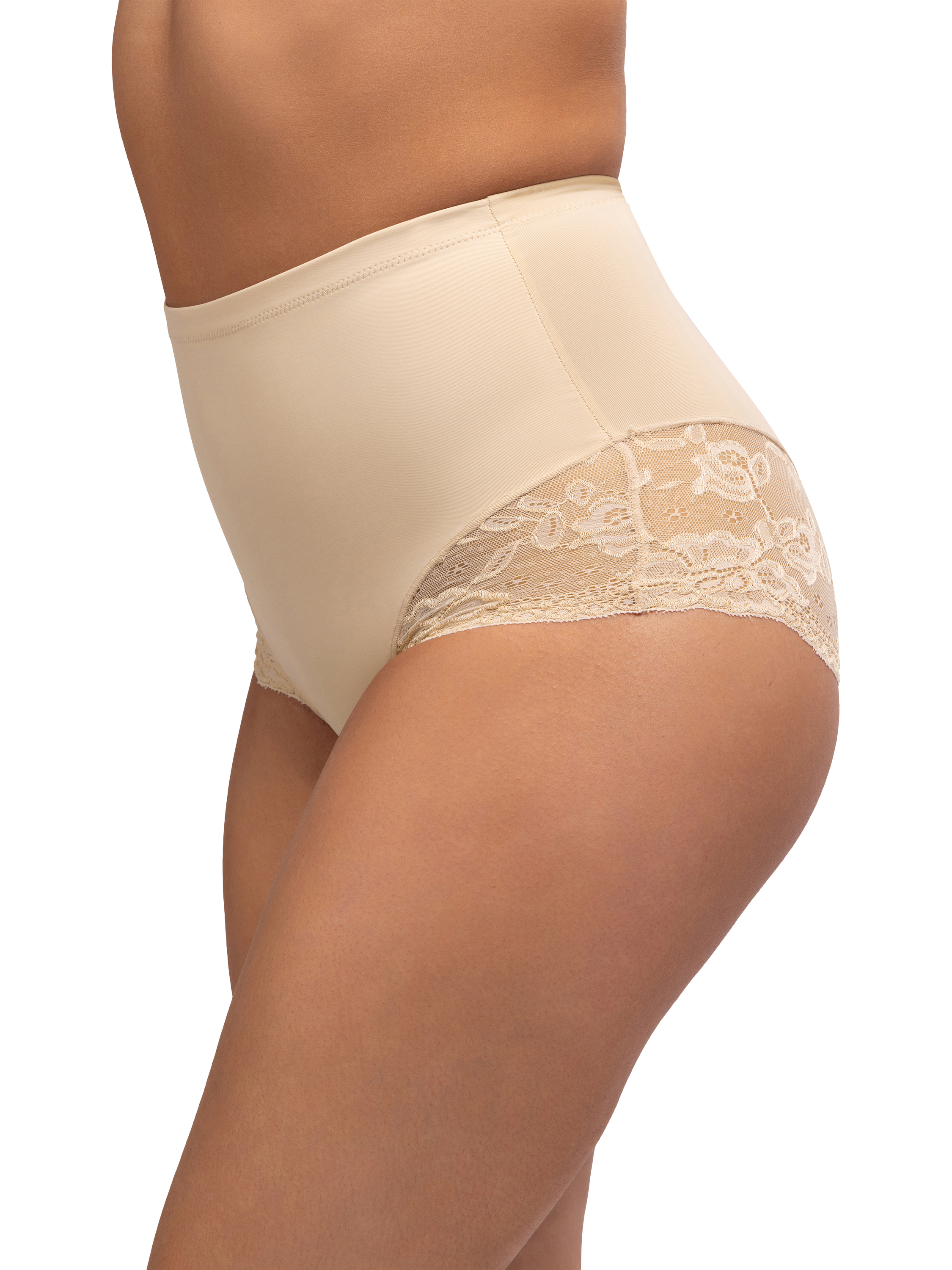 Product image 1 of 5, which shows Dorina Brigitte Mid Waist Shaping Knickers, Beige, XS