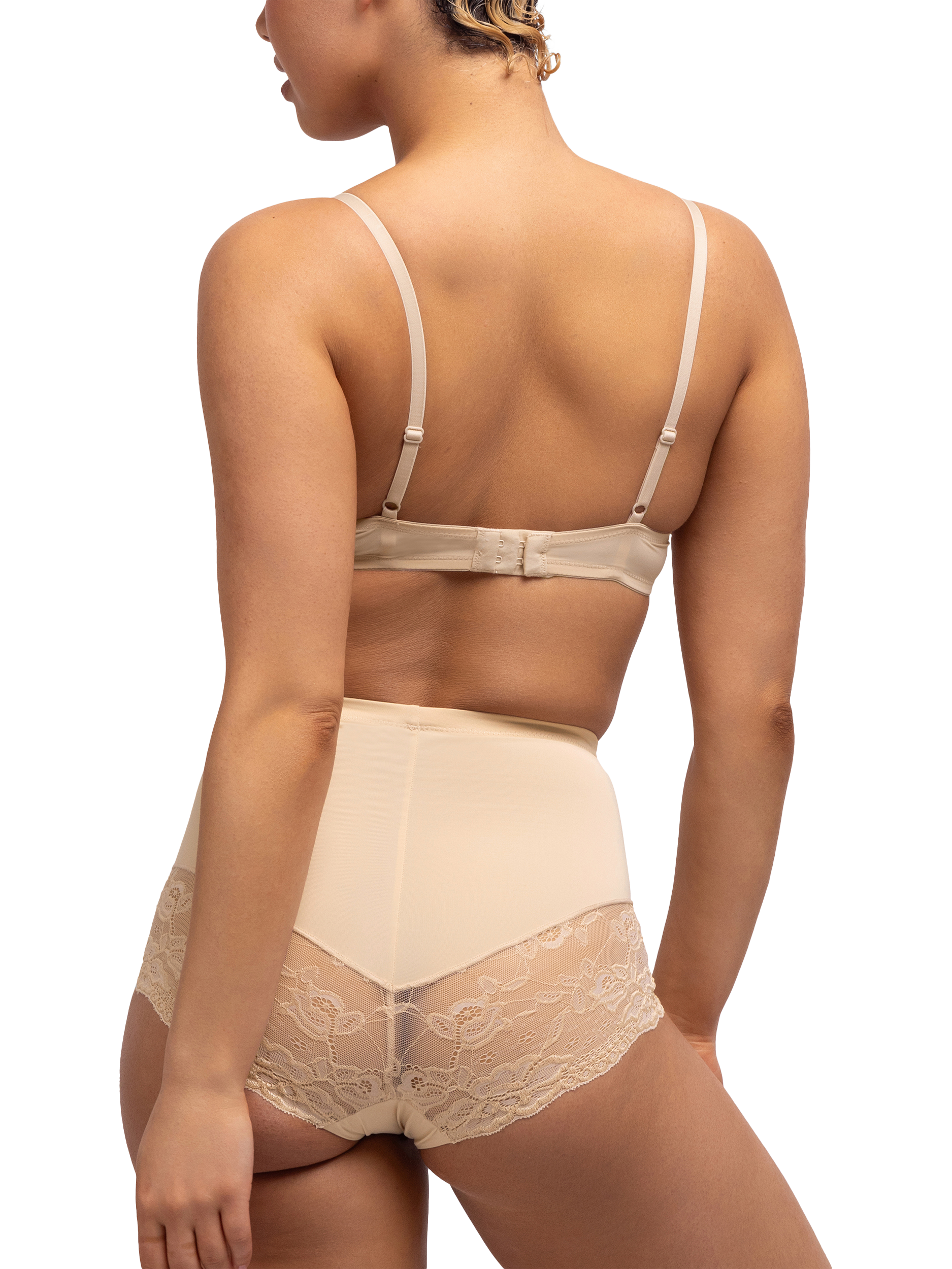 Product image 2 of 5, which shows Dorina Brigitte Mid Waist Shaping Knickers, Beige, XS