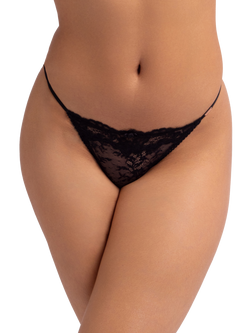 Dorina Origins Lace Thong, Black, Black