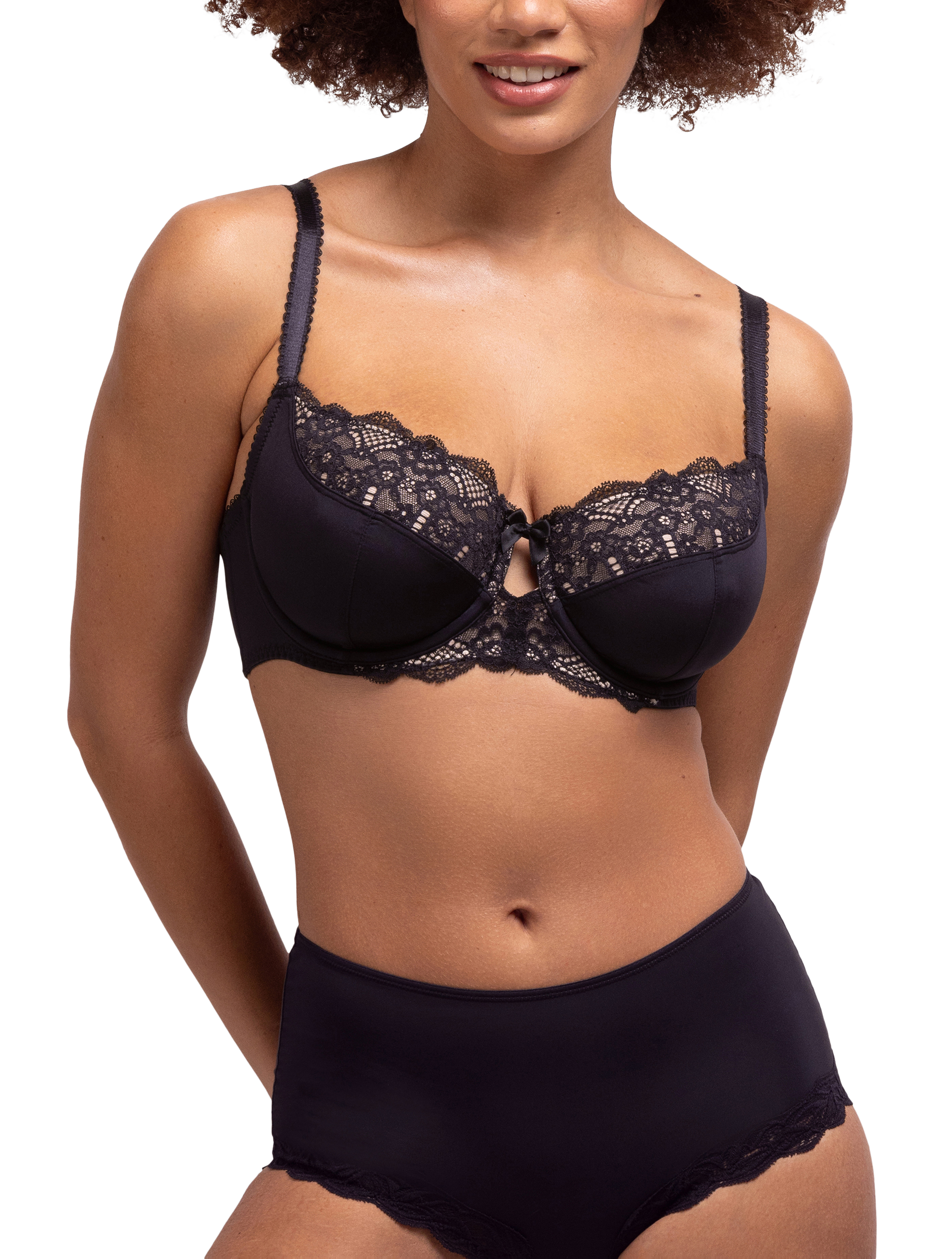 Product image 1 of 6, which shows Dorina Celine Non Padded Bra, Black, 34DD