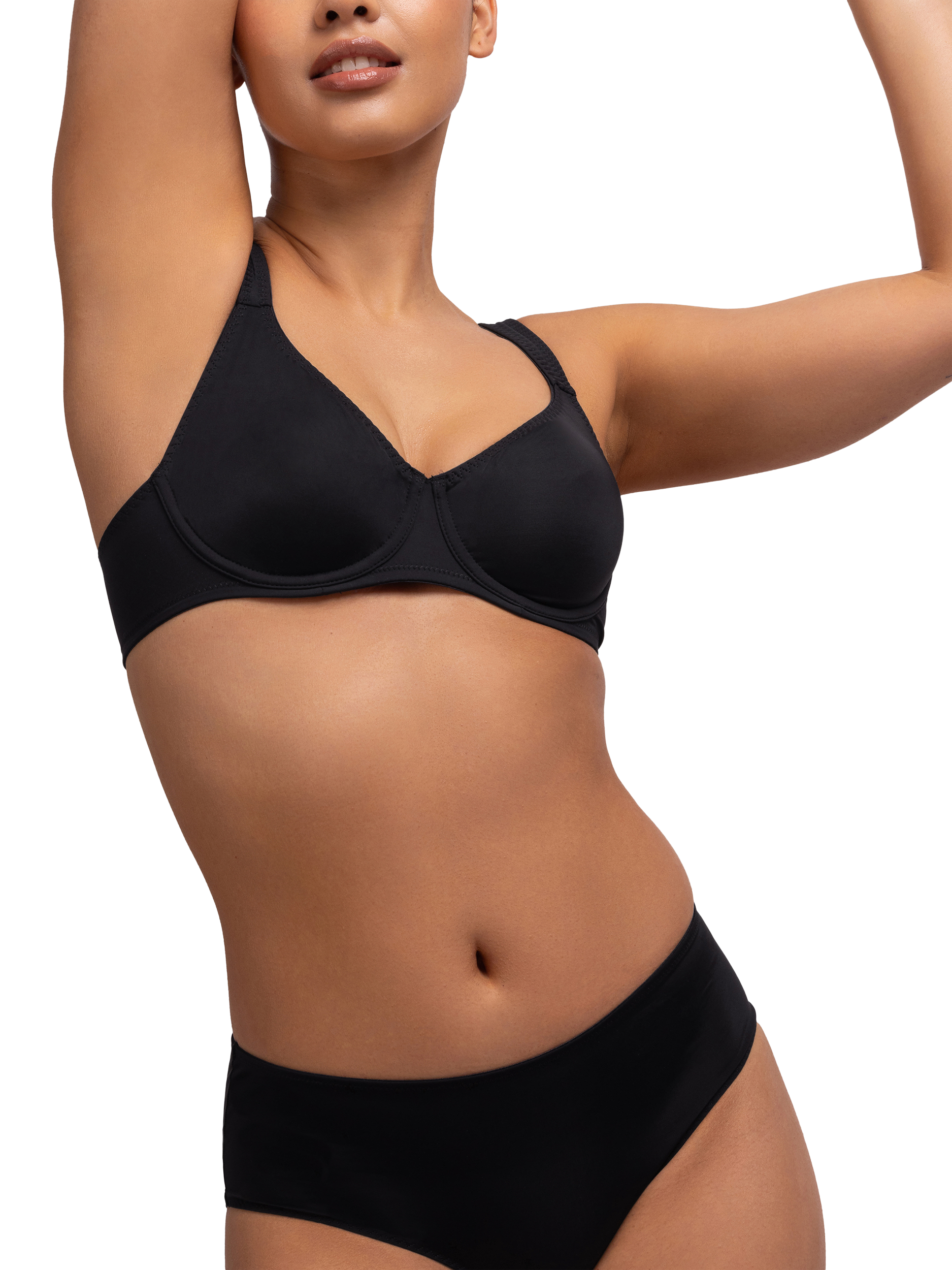 Product image 1 of 6, which shows Dorina Lindsay Non Padded Bra, Black, 34B