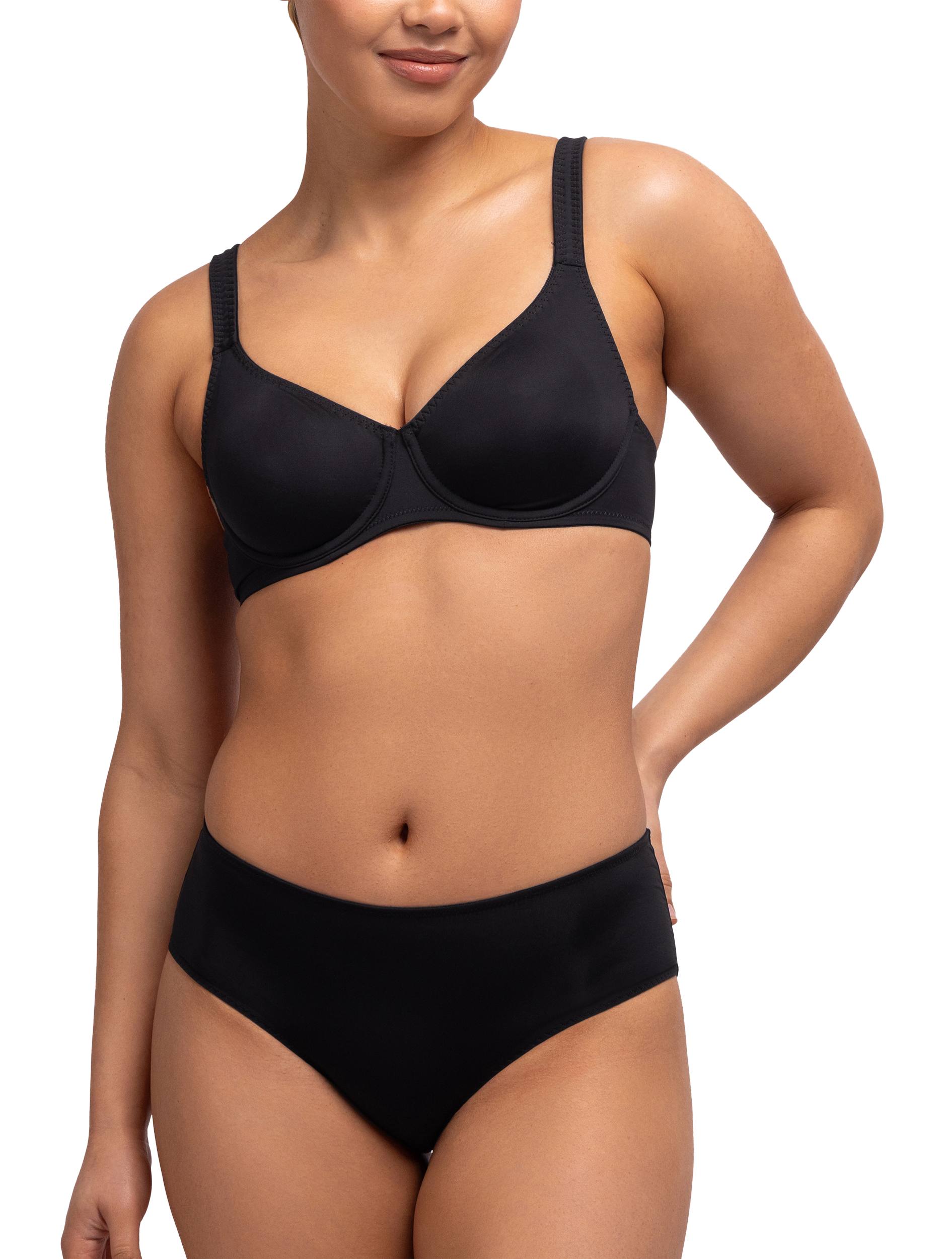 Product image 3 of 6, which shows Dorina Lindsay Non Padded Bra, Black, 34B