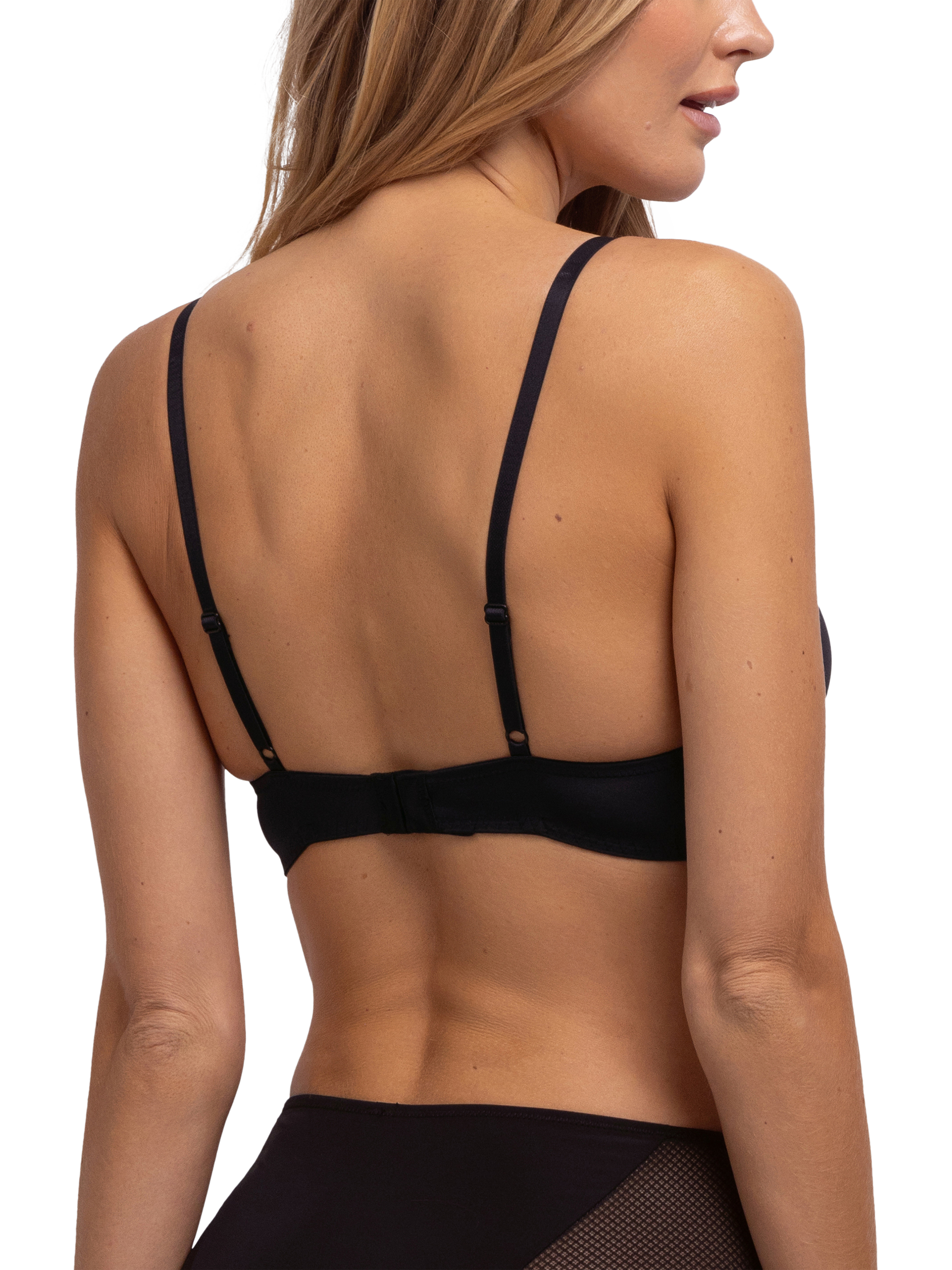 Product image 2 of 6, which shows Dorina Claire Super Push-Up Demi Bra, Black, 32A