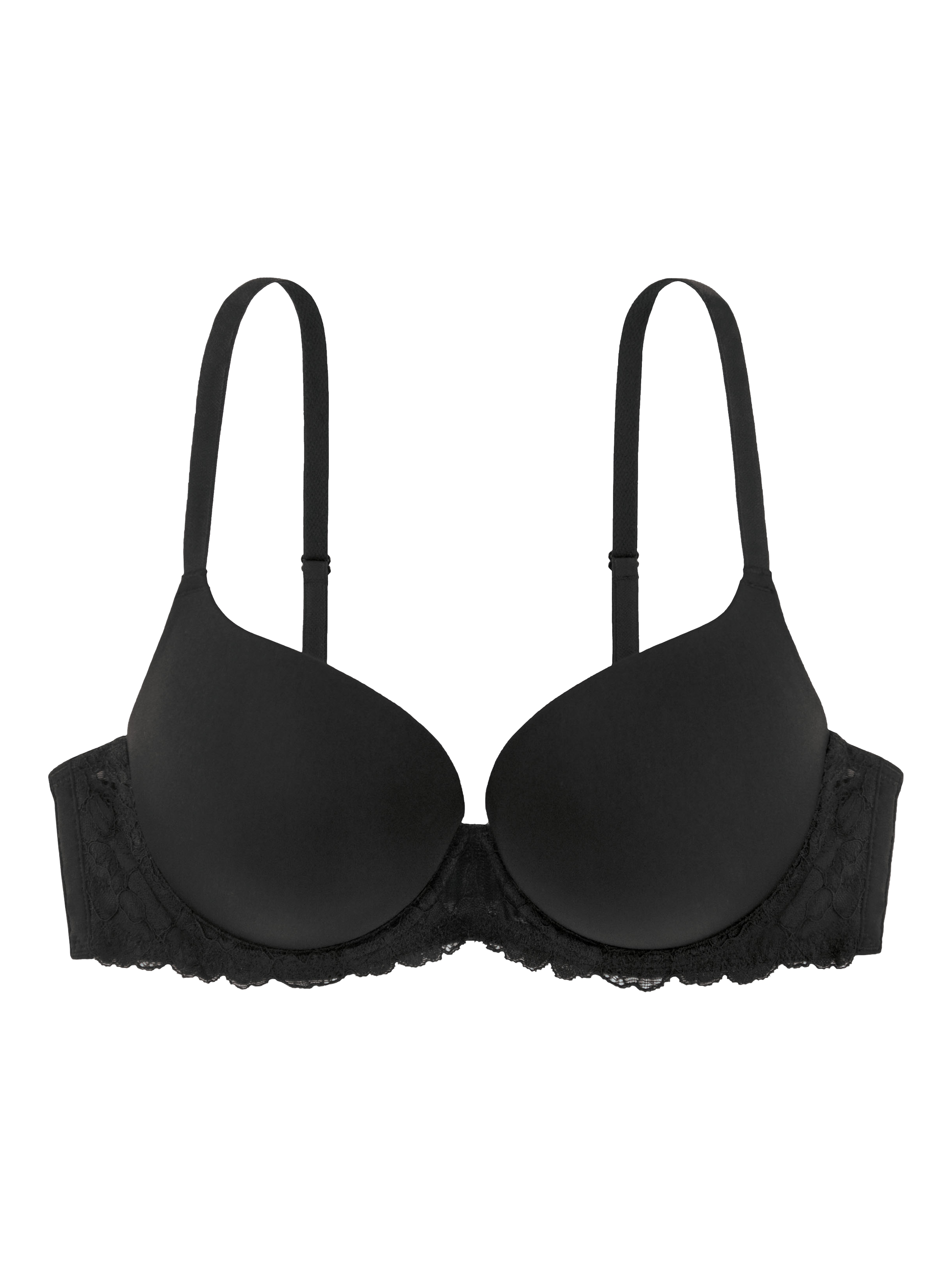 Product image 4 of 6, which shows Dorina Claire Super Push-Up Demi Bra, Black, 32A