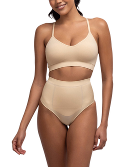 Dorina Absolute Sculpt Mid-Waist Thong, Beige