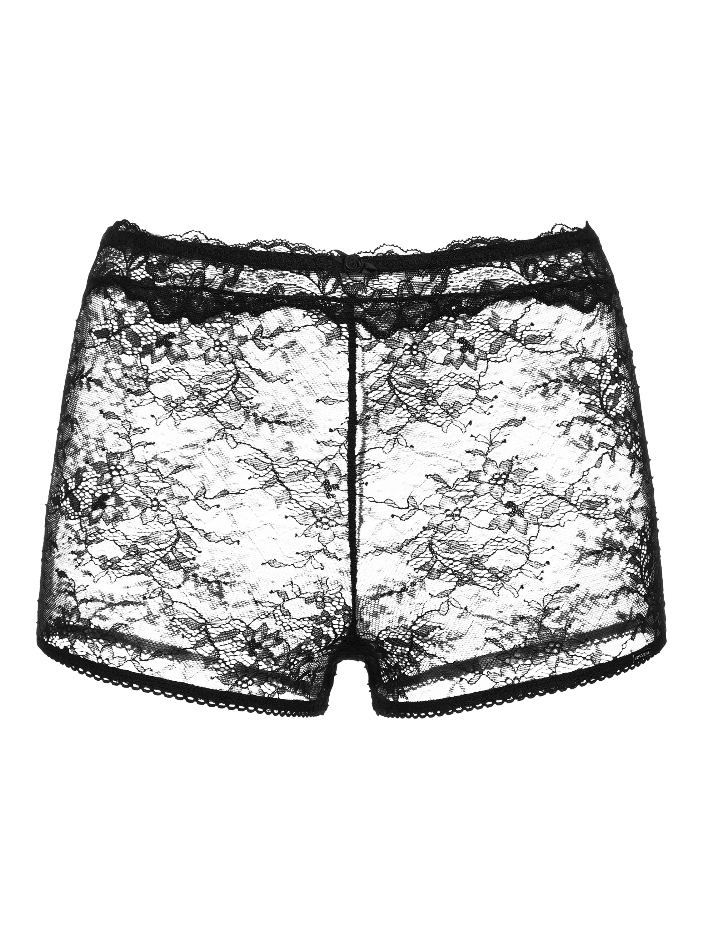 Product image 4 of 6, which shows Dorina Origins Lace Boyshorts, Black, S